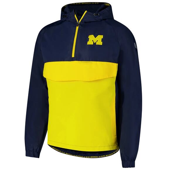 Colosseum Athletics Mens Michigan Wolverines Reloaded Anorak Jacket Navy Size S - Picture 6 of 7